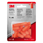 3M Disposable Ear Plugs 32 Db, Soft Foam, 8 pair, Orange