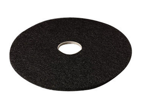3M Floor Pad Disc, 17' Dia., Non-Woven Natural-Polyester Fiber, Black