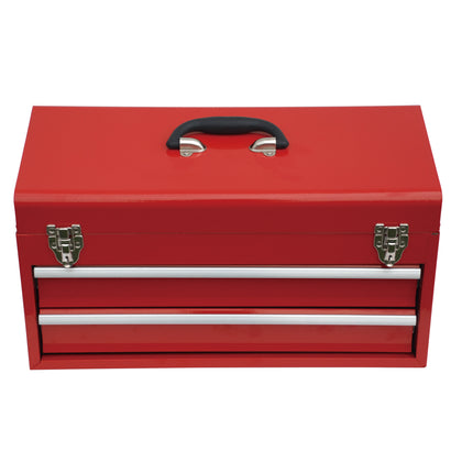 19' Tool Box, 2 Drawers, Steel, Red