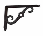 5' x 3.5' Ornamental Shelf Bracket, Steel, Black