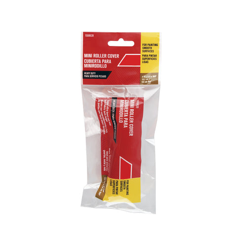 Select Paint Roller Cover, Mini, 1/4' x 4', Nylon and Polypropylene
