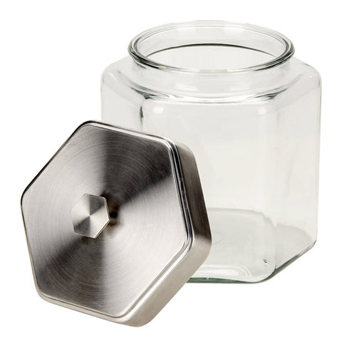 Anchor Hocking Honeycomb/Storage Jar with Lid, 1.5 Gallon, Clear Glass