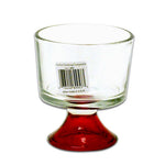 Anchor Hocking Trifle Bowl, 4.25'' Tall, Red Base