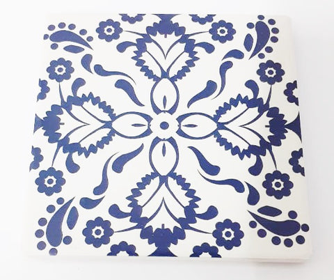 Coaster Square, Flower Design, Assorted Colors