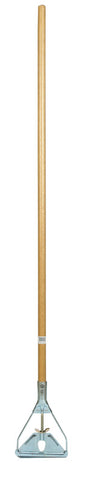 Contek Mop Handle, 60" L x 1-1/8".Dia, Wood, Natural