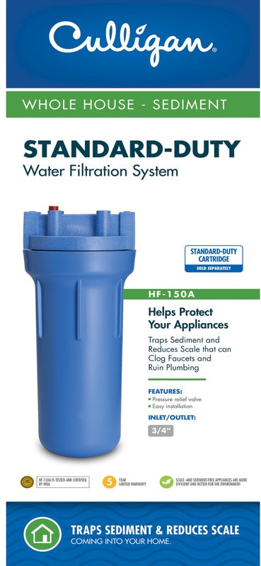 Culligan Whole House Water Filteration System, Standard Duty, Inlet/Outlet 3/4'
