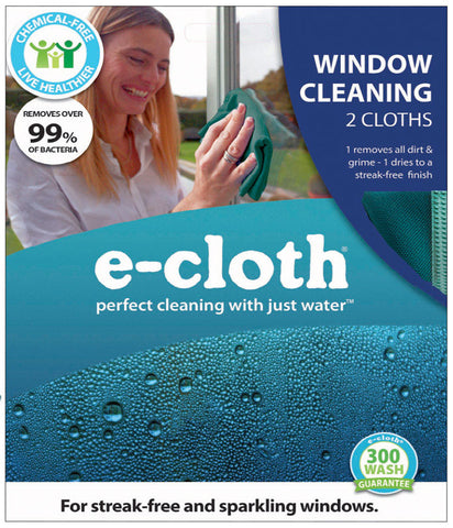 E-Cloth Window Polyester/Polyamide Cleaning Cloth 15-1/2 in. W x 15-1/2 in. L 2 pk