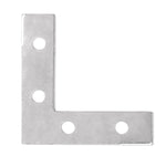 Fiero Flat Corner Bracket, 2'' x 2'', Carbon Steel, Galvanized Finish