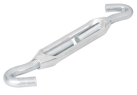 Fiero Hook-Hook Turnbuckle, Dia 8 mm, Max Load 100 Kg, Zinc, Galvanized Finish