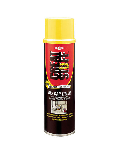 Great Stuff Big Gaps Filler Insulating Foam Sealant, 20 oz. Polyurethane Foam, Ivory