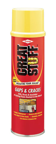 Great Stuff Gaps & Cracks Insulating Foam Sealant, 20 oz. Polyurethane Foam, Ivory