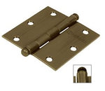 Hermex 4' Antique Brass Steel Hinge, Ball Tip