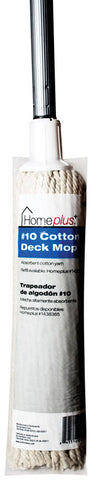 Home Plus #10 Deck Mop with 48' Handle, 4-Ply, Cotton
