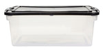 Homz Latching Storage Box 64 qt. Black/Clear