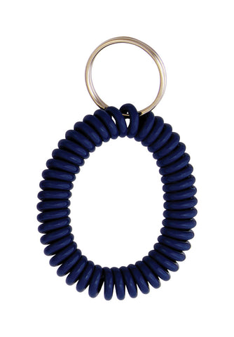 Hy-Ko 2GO Coiled Key Chain, 3/8' Dia, Metal/Vinyl, Assorted Colors