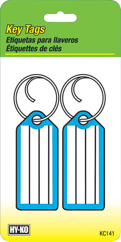 Hy-Ko 2GO Key ID Tag, Pack of 2, Plastic, Assorted Colors