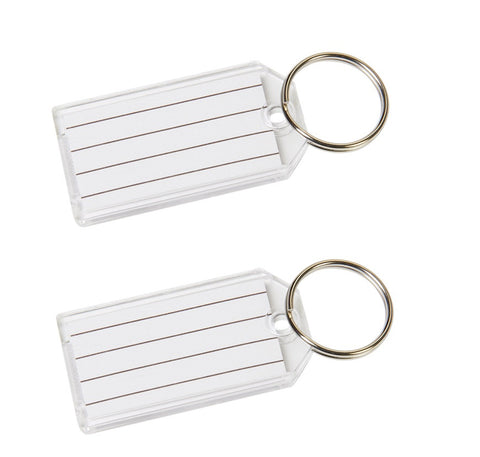 Hy-Ko 2GO Key ID Tag, Pack of 2, Plastic, Clear