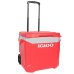 Igloo Latitude 60 Quarts Roller Cooler, Red