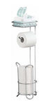 InterDesign Classico Roll Stand Plus with Shelf, Steel, Chrome