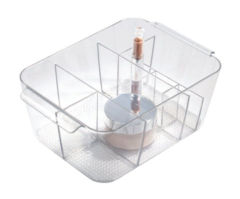 InterDesign Cosmetic Organizer, 3-5/8'' x 10-13/32'' x 7'', Plastic, Clear