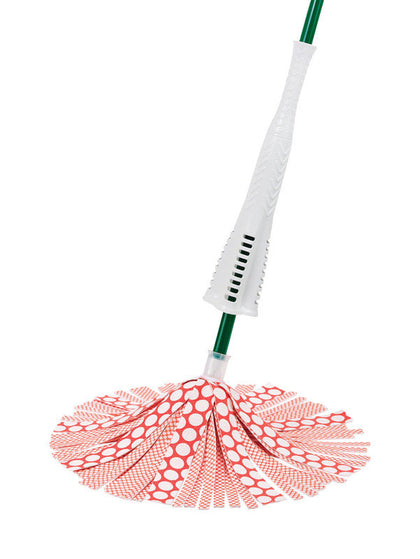 Libman Wonder Mop, 4.53'W x 48' L, Microfiber -Steel, Multicolored, Twist