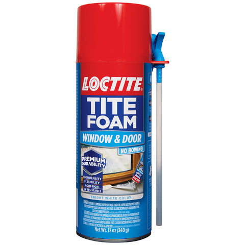 Loctite Tite Foam Foam Sealant Window and Door, 12 oz., Polyurethane, White