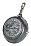 Lodge Wildlife Series-Mallard Skillet, 8'', Cast Iron, Black