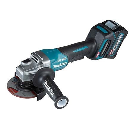 Makita Cordless Angle Grinder, 115 mm, 40V max Li-ion, Hole Dia 22.23 mm