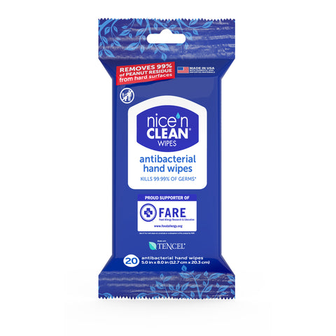 Nice 'n Clean Antibacterial Hand Wipes, 5' x 8', 20 Wipes
