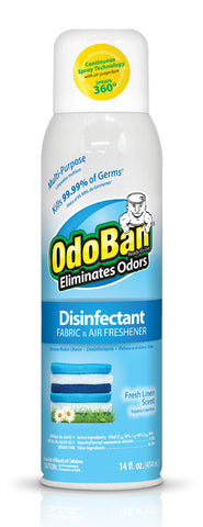 OdoBan Fresh Linen Scent Disinfectant Fabric & Air Freshener 14.6 oz. Spray
