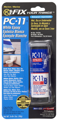 PC Fix Marine Epoxy, 2 oz, PC 11, Waterproof, White