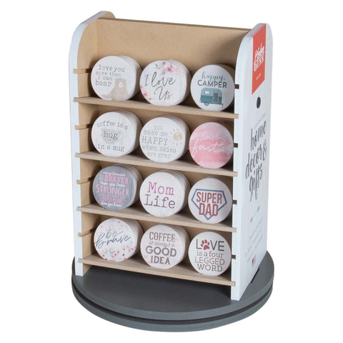 P Graham Dunn Inspirational Car Coasters, Ceramic, Assorted Color/Designs