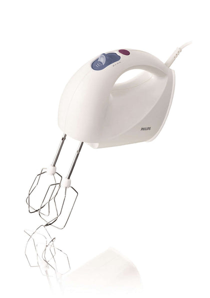 Philips Daily Collection Hand Mixer, 400W, Stainless Steel Beaters, White