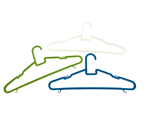 Plastiken Suit Hangers, 42 cm, Pack of 3, Plastic, Assorted Colors