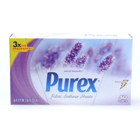 Purex Fabric Softener Sheets, 40 Sheets, Sweet Lavender