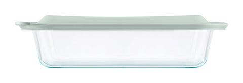 Pyrex Baking Dish, 13''+W x 9''L x 3''D, Non-Porous Glass, Clear