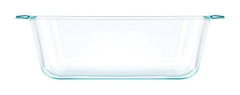Pyrex Baking Dish, 8''W x 8''L x 3.375''D, Non-Porous Glass, Clear