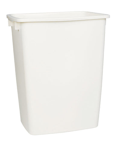 Rubbermaid Wastebasket 9 Gal. 10.8''W x 14.6''D x 18''H, Plastic, Bisque, Open Top