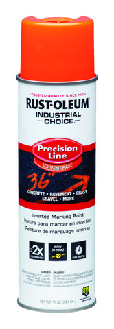 Rust-Oleum Industrial Choice Inverted Marking Paint, 17 oz. Solvent-Base, Fluorescent Orange