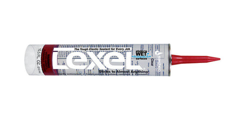 Sashco Lexel Elastic Sealant, 10.5 oz. Waterproof, Mildew Resistant, Paintable, Clear