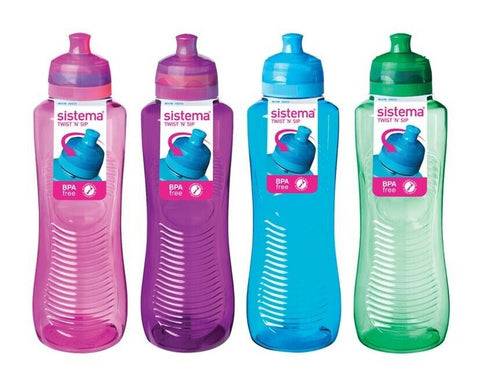 Sistema Twist 'N' Sip Gripper Beverage Container, 800 Ml, Assorted Colors