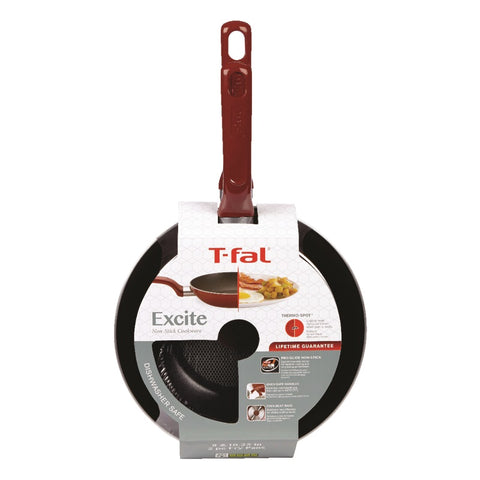 T-Fal Excite 2-Pcs Frying Pan Set, 8'' & 10.25'', Non-Stick, Aluminum, Red