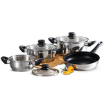 Tramontina Primaware Stainless Steel Induction-Ready Tri-Ply Base 7-Piece Cookware Set