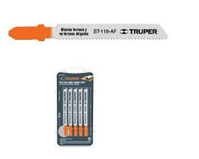 Truper 18-TPI Straight Metal, Plastic, and Aluminum Cutting Jigsaw Blade, T-Shank, Pack of 5