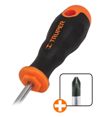 Truper 3/16" x 3" Phillips Screwdriver Comfort Grip