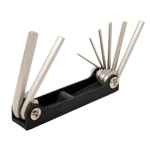 Truper 8-in-1 Folding Hex Key Set, Metric, Sizes,,,,, 1.5 mm, 2 mm, 2.5 mm, 3 mm, 4 mm, 5 mm, 6 mm and 8