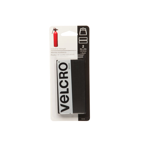 Velcro Self Adhesive Strip, 4' x 2', Pack of 2, Black