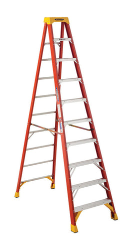 Werner 10 ft. Fiberglass Step Ladder 300 lb. Type IA