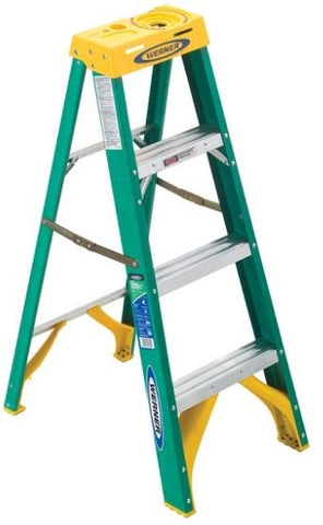 Werner 4 Ft. Fiberglass Ladder 225 Lb. Type II