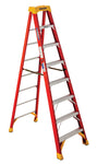 Werner Step Ladder, 8'H x 26.88''W, Fiberglass, Type IA 300 lb. capacity